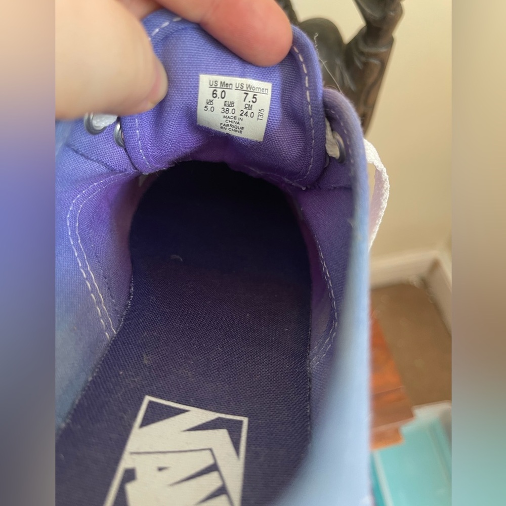 Vans Authentic Core Classic Sneakers in Purple/Blue Ombré - Picture 6 of 9